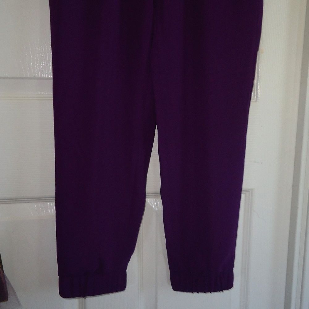 NWOT J. CREW SZ 4 GRAPE PURPLE JOGGERS HAREM PANTS - Picture 3 of 8